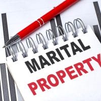 MaritalPropertyTextOnANotebookOnChartWithPen MaritalPropertyTextOnANotebookOnChartWithPen