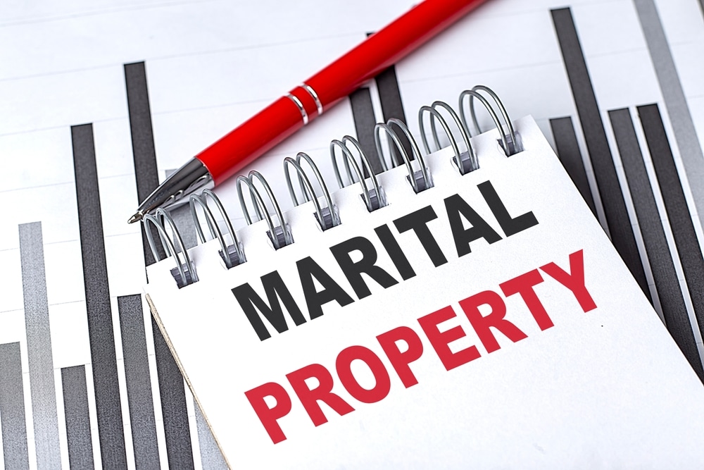 MaritalPropertyTextOnANotebookOnChartWithPen MaritalPropertyTextOnANotebookOnChartWithPen