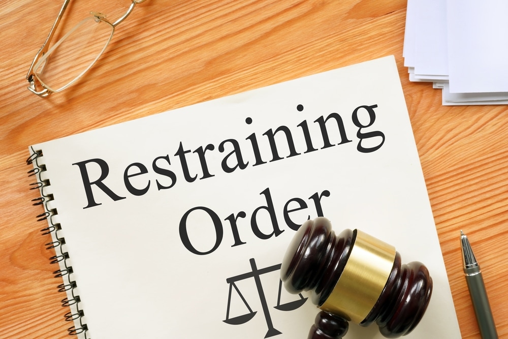 RestrainingOrderIsShownOnAPhotoUsingTheText RestrainingOrderIsShownOnAPhotoUsingTheText
