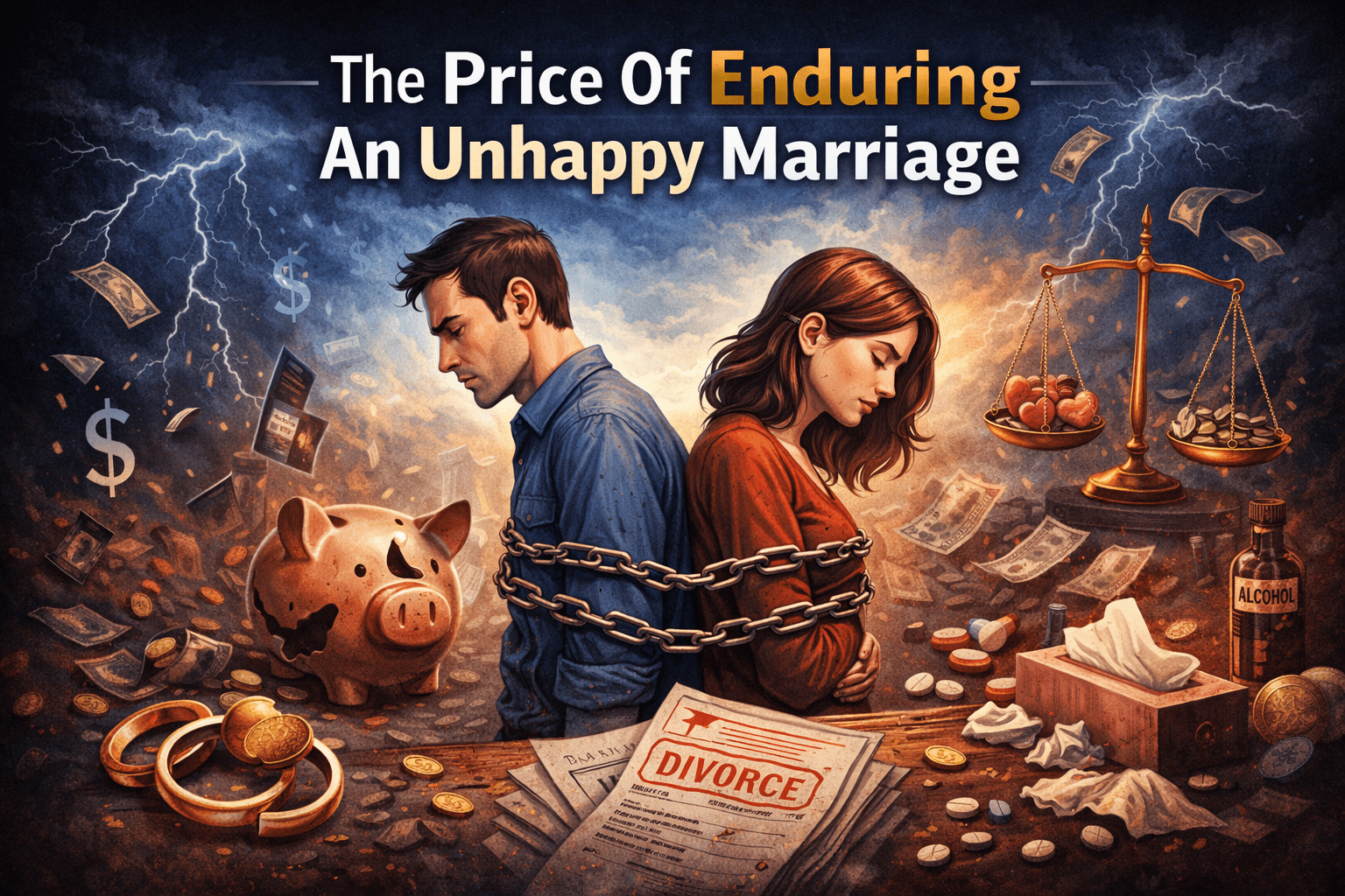 The price of enduring an unhappy marriage