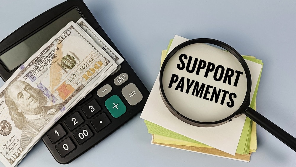 ChildAndSpousalSupportPaymentCalculationWithUsDollarBanknotes