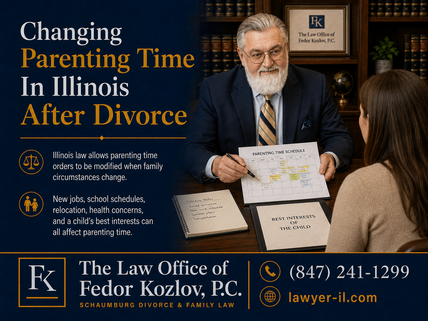 Changing Parenting Time in Illinois After Divorce