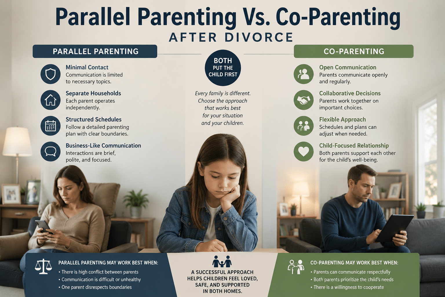 Parallel Parenting Vs. Co-Parenting After Divorce